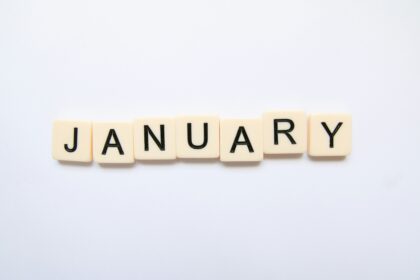 Best places to travel in January shown by the word January spelled in letter tiles