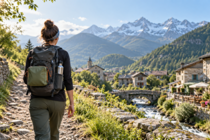 Traveler looking out over a stunning bucket list landscape